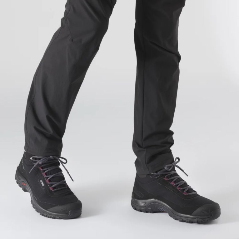 Salomon Shelter CSWP Women's Winter Boots Black | CA 62O79